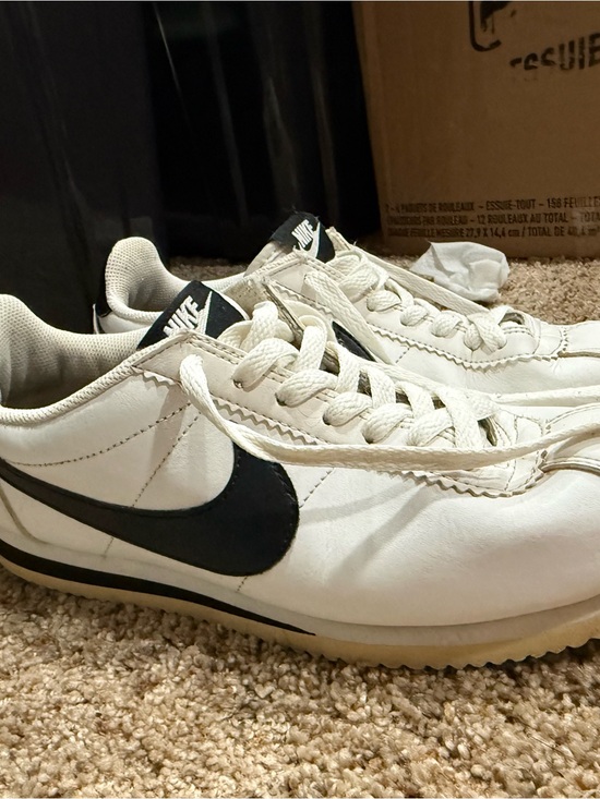 Nike Other - Nike Cortez Women’s Size 8 White Black Leather Retro Sneakers
